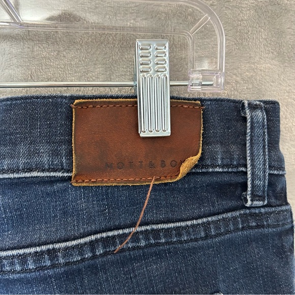 Mott & Bow Jeans Mens 36x32 Blue Straight Denim Dark Wash Stretch (36x29) Pants - Picture 4 of 10